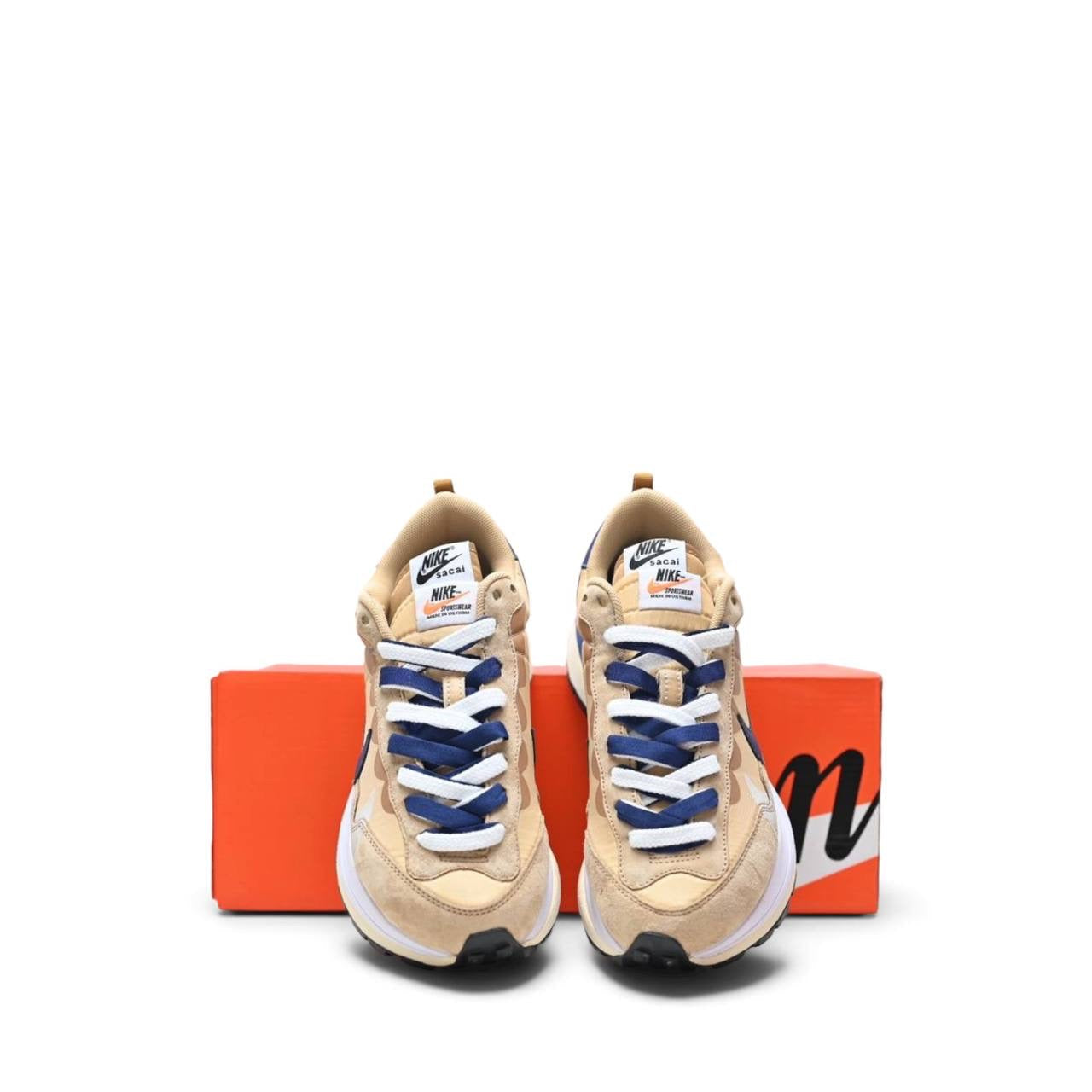 Маратонки Sacai VaporWaffle Tan Navy