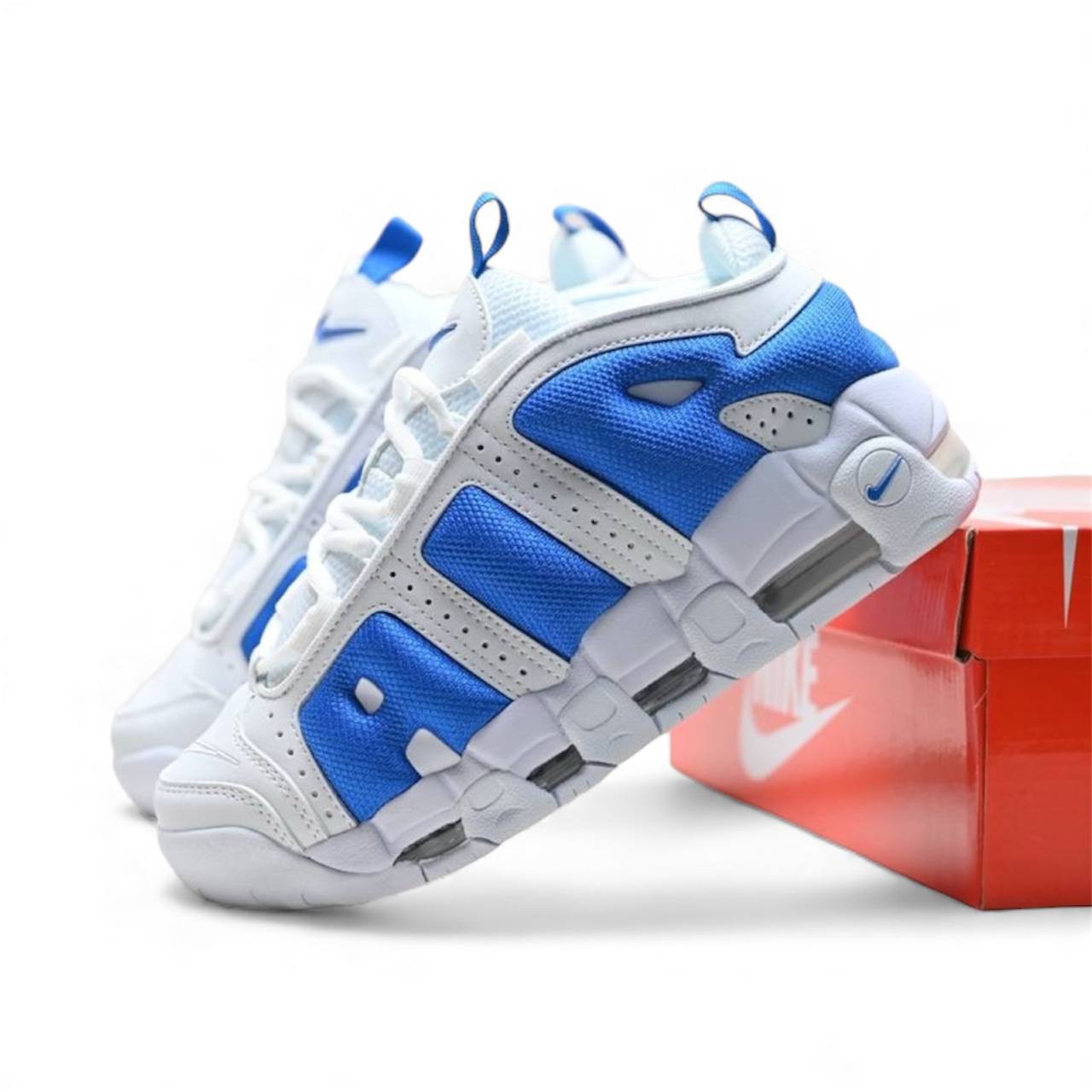 Маратонки Air More Uptempo White & Hyper Royal